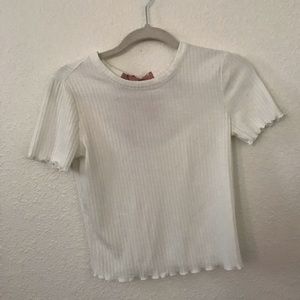 White T Shirt with Pink Bow